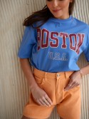 High-waisted denim shorts orange 50325 - Online store - Boutique